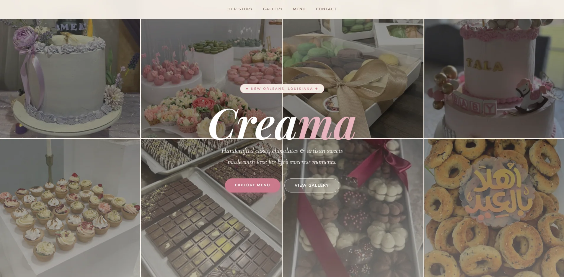Creama website after the redesign