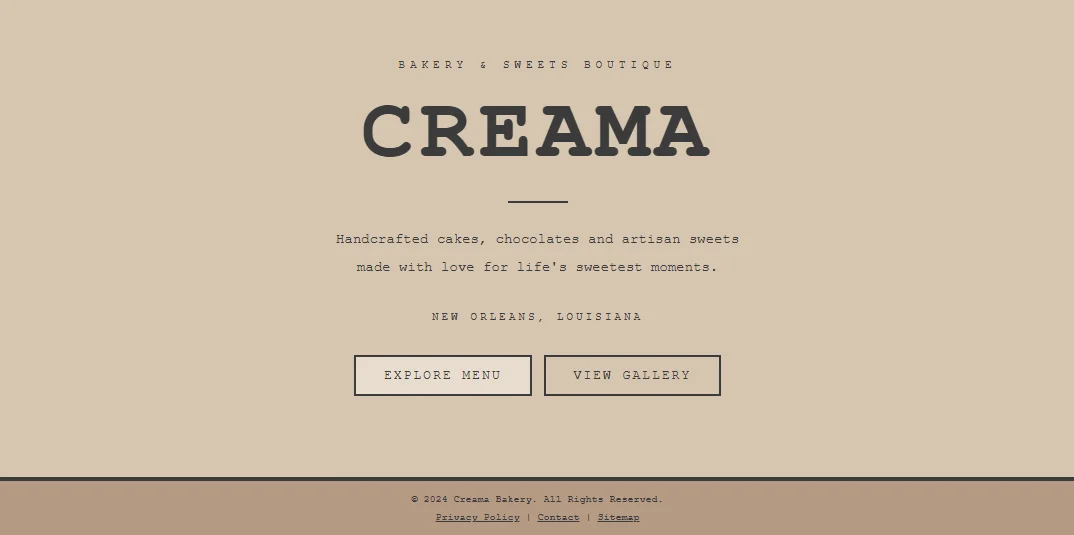 Creama website before the redesign